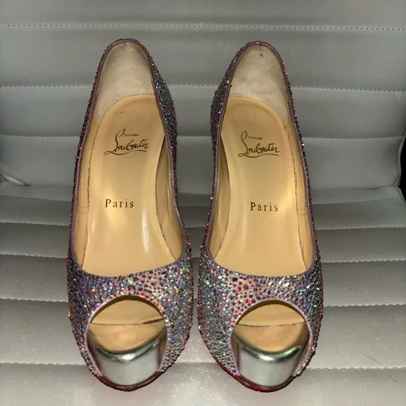 Crystal Embellished Christian Louboutin heels - Picture 3 of 11